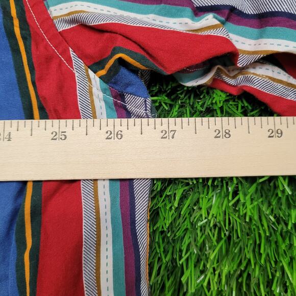 Vintage 90s Colours by Alexander Julian Striped Shirt 2XL 17 Oversized - Picture 6 of 10